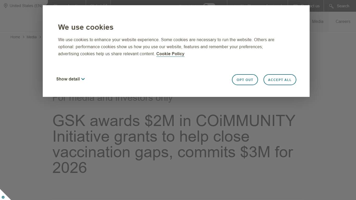 GSK awards $2M in COiMMUNITY Initiative grants to help close vaccination gaps, commits $3M for 2026 | GSK US