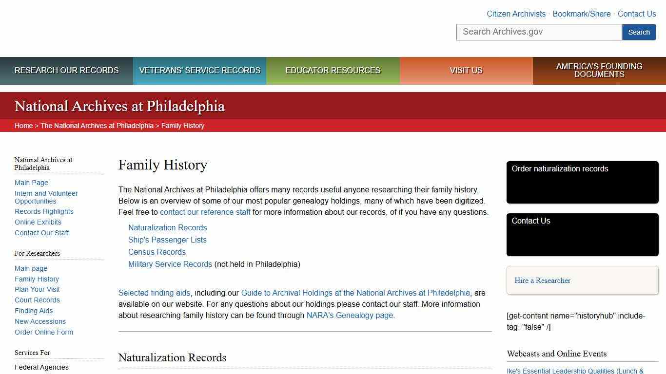 Family History | National Archives